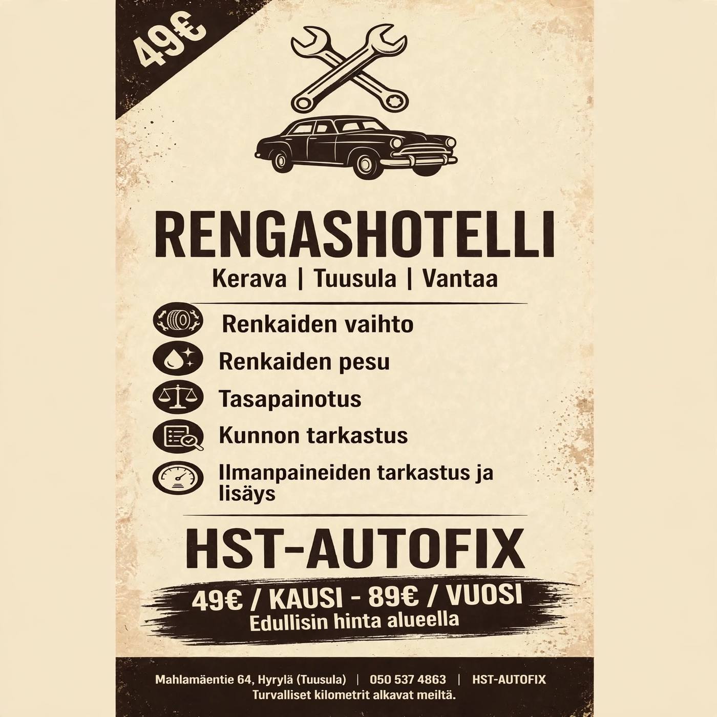 Rengashotelli-mainos: 49 euroa kaudelta, 89 euroa vuodelta